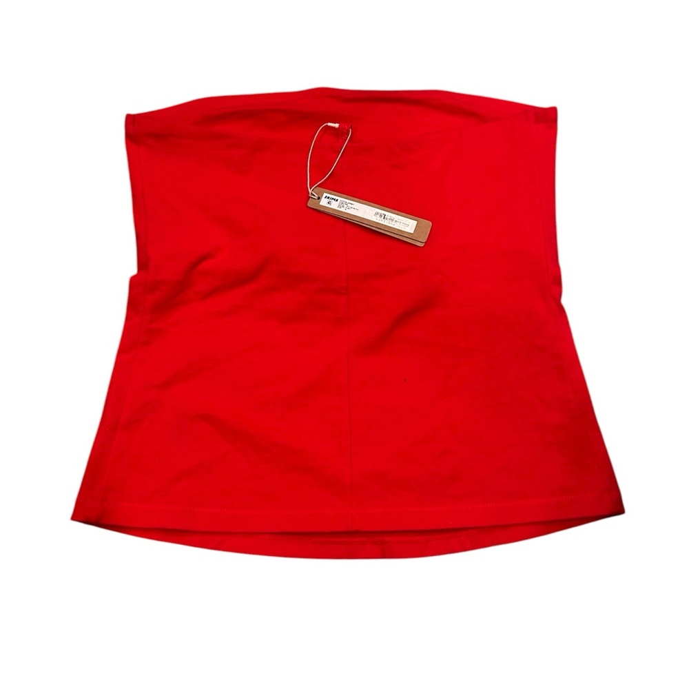 Skims NWT Cotton Jersey Tube Top RUBY RED Sz Medium - Picture 5 of 7